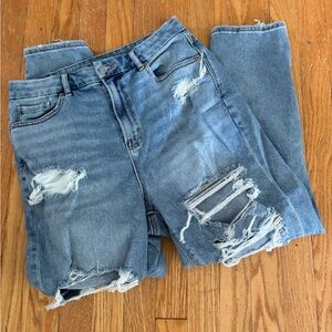 American Eagle Outfitters Blue Distressed Jeans